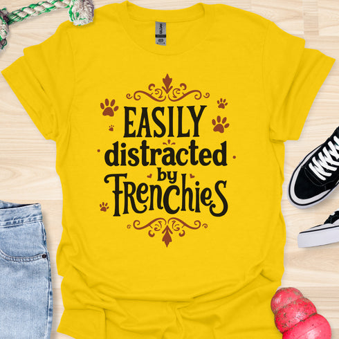 Easily distracted by frenchies - V3 - Whimsical T-Shirt